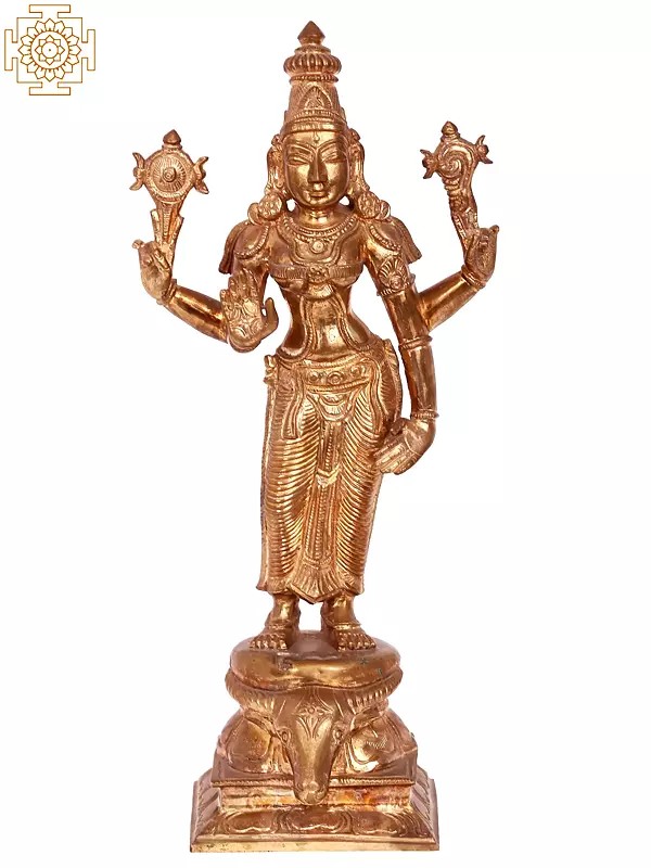 12'' Standing Durga | Madhuchista Vidhana (Lost-Wax) | Panchaloha Bronze from Swamimalai