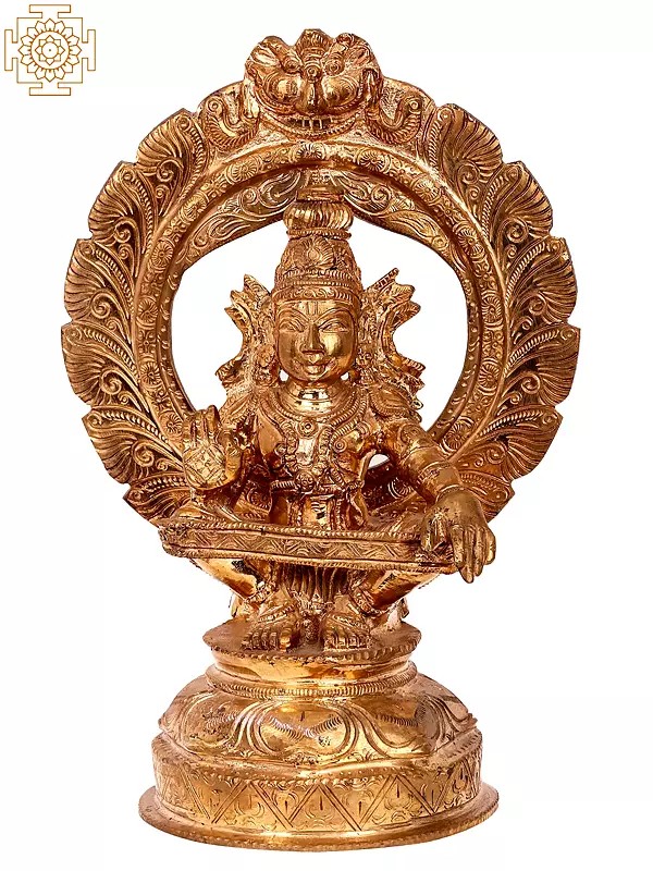 11'' Lord Ayappan Panchaloha Bronze Statue from Swamimalai | Madhuchista Vidhana (Lost-Wax)