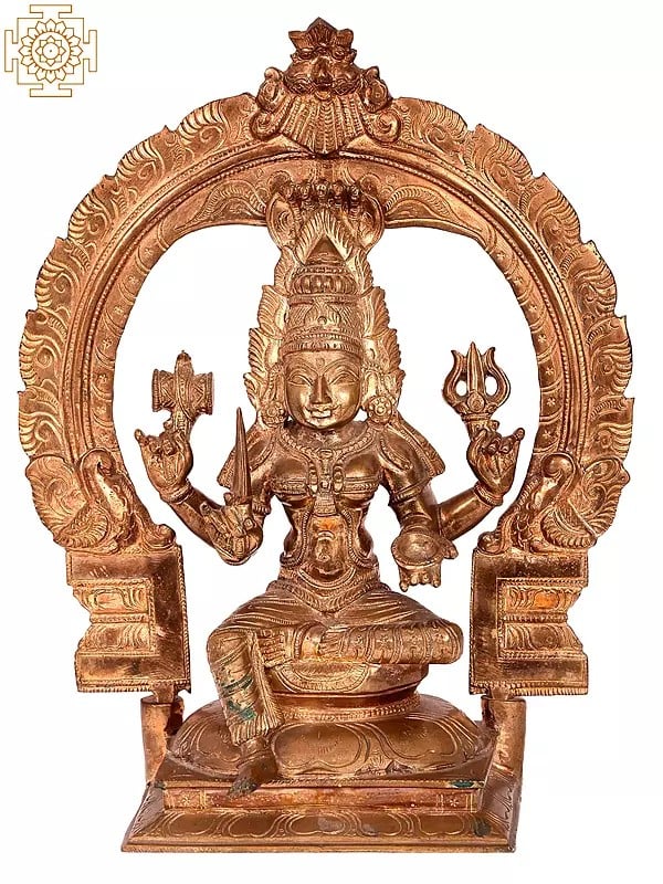 12'' Goddess Mariamman (South Indian Durga) Idol | Madhuchista Vidhana (Lost-Wax) | Panchaloha Bronze from Swamimalai