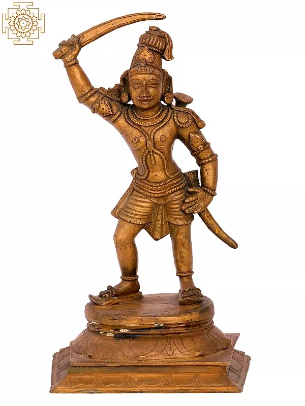 14'' Madurai Veeran | Madhuchista Vidhana (Lost-Wax) | Panchaloha Bronze from Swamimalai