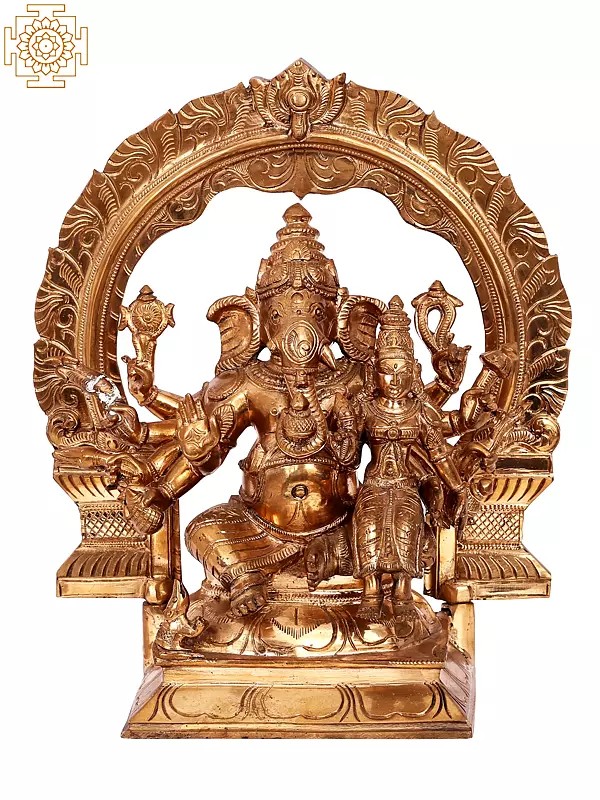12'' Shakti Ganpati | Madhuchista Vidhana (Lost-Wax) | Panchaloha Bronze from Swamimalai