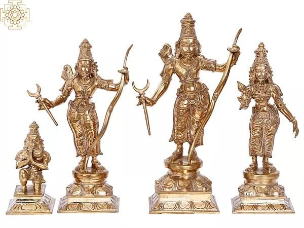 14'' Rama Durbar | Madhuchista Vidhana (Lost-Wax) | Panchaloha Bronze from Swamimalai