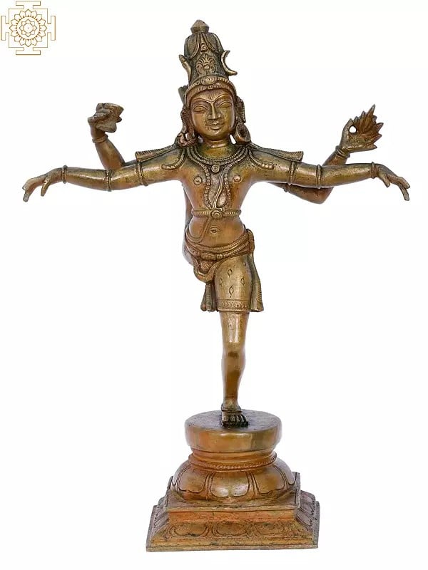 13'' Shiva Tandava | Madhuchista Vidhana (Lost-Wax) | Panchaloha Bronze from Swamimalai