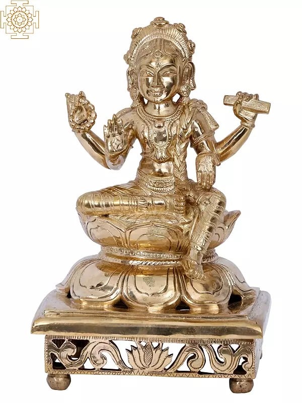 9'' Goddess Bala Tripura Sundari | Madhuchista Vidhana (Lost-Wax) | Panchaloha Bronze from Swamimalai