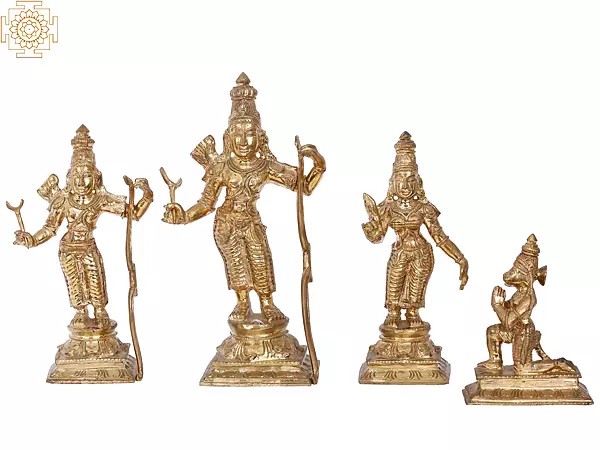 12'' Ram Darbar | Madhuchista Vidhana (Lost-Wax) | Panchaloha Bronze from Swamimalai