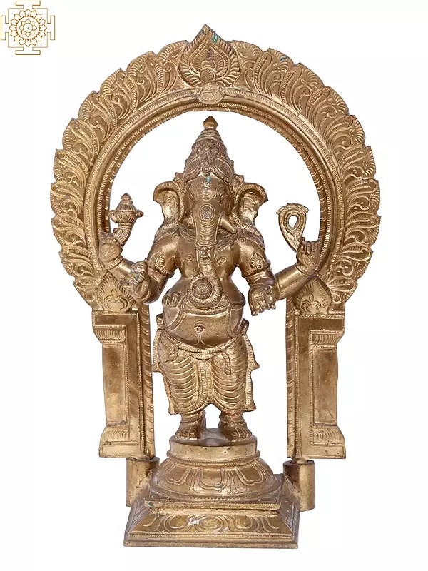15'' Standing Ganesha | Madhuchista Vidhana (Lost-Wax) | Panchaloha Bronze from Swamimalai