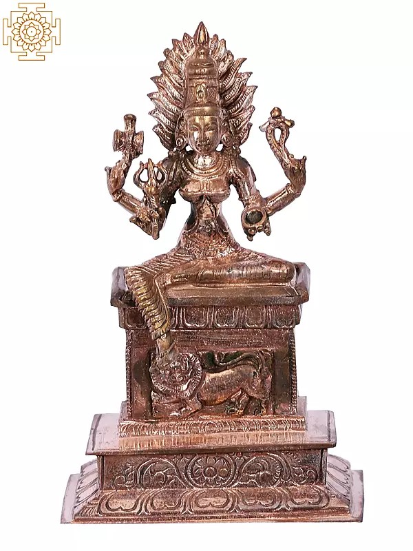 5'' Small Goddess Mariamman | Madhuchista Vidhana (Lost-Wax) | Panchaloha Bronze from Swamimalai