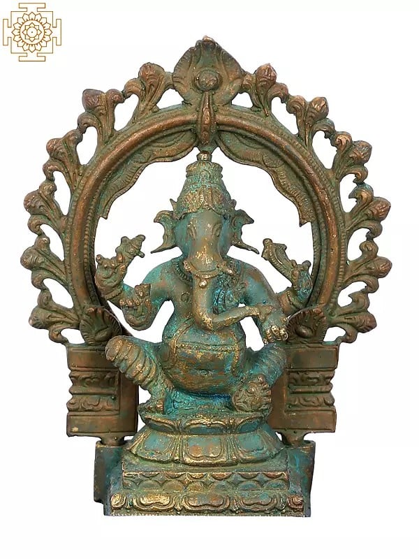 4'' Small Sitting Lord Ganesha | Madhuchista Vidhana (Lost-Wax) | Panchaloha Bronze from Swamimalai