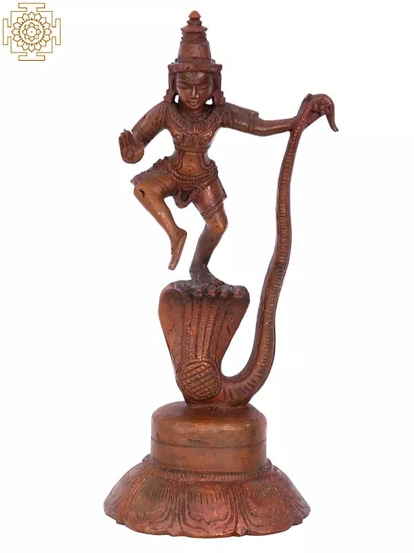 6" Small Kalinga Krishna | Madhuchista Vidhana (Lost-Wax) | Panchaloha Bronze from Swamimalai