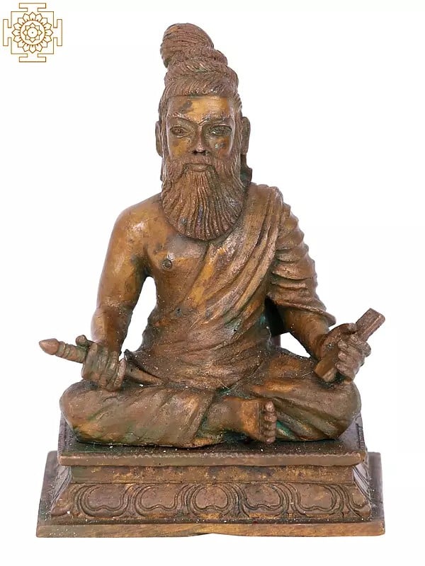 4" Saint Thiruvalluvar | Madhuchista Vidhana (Lost-Wax) | Panchaloha Bronze from Swamimalai