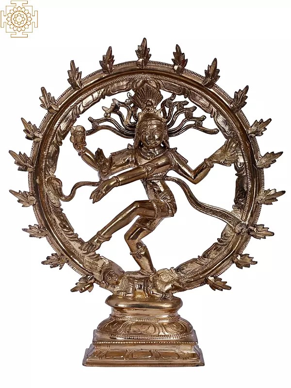 10" Nataraja Bronze Statue | Madhuchista Vidhana (Lost-Wax) | Panchaloha Bronze from Swamimalai