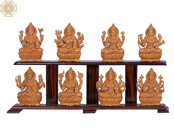 Wooden Ashta Lakshmi Statues