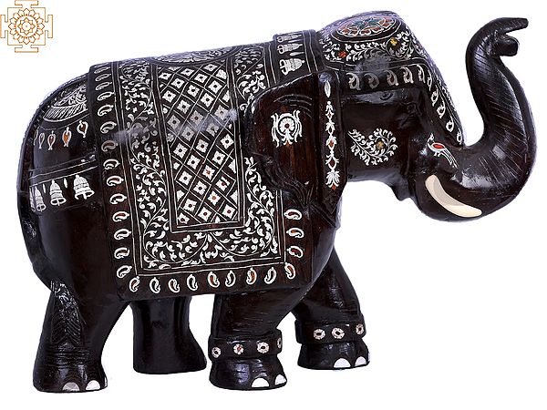 Wooden Decorative Elephant Figurine | Handcrafted Statue