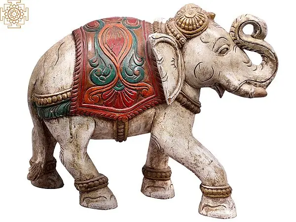 13" Wooden Elephant