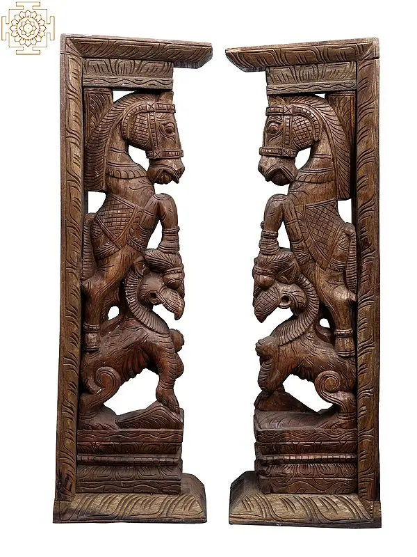 34" Large Wooden Horse Brackets