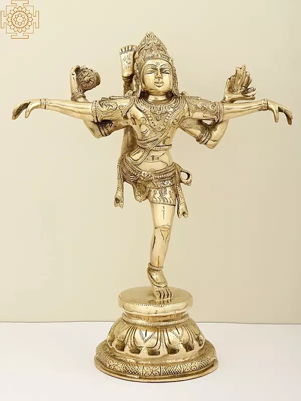 13" Shiva - The King of Dancers In Brass | Handmade | Made In India