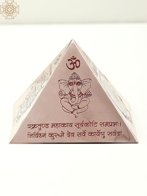 Vastu Pyramid with Syllable Mantra with Ganesha Figure, Shri Vaastu Dosh Nivaaran, Shri Kuber Mantra, Shri Yantra
