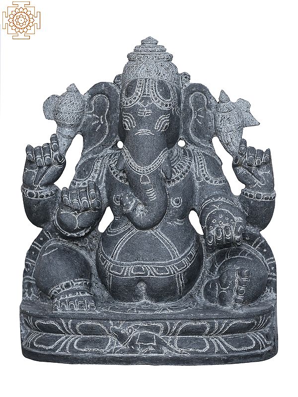 17" Sitting Four Hands Lord Ganesha