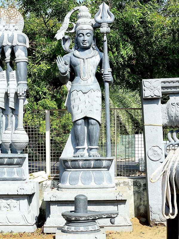 147" Large Standing Lord Shiva | Shipped by Sea Overseas