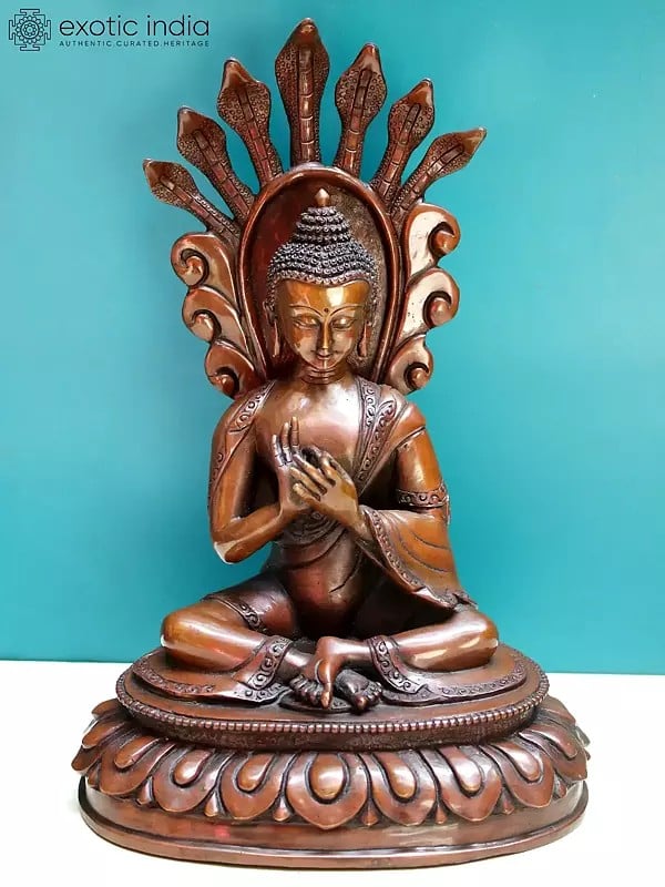 Buddhist Philosopher Nagarjuna Idol | Copper Statue from Nepal