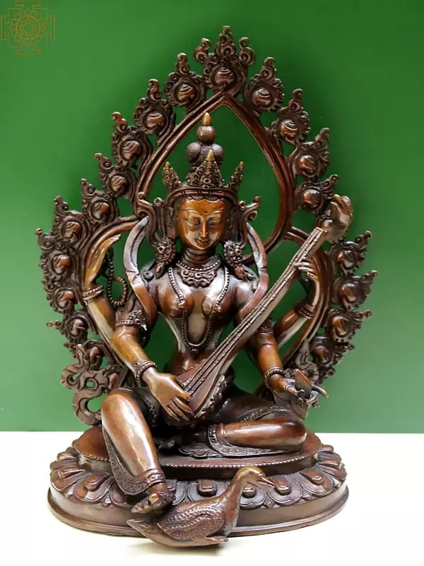 10" Gooddess Saraswati From Nepal
