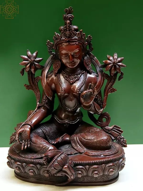 9" Goddess Green Tara From Nepal