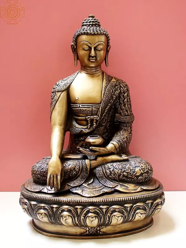 16' Brass Bhumisparsha Buddha