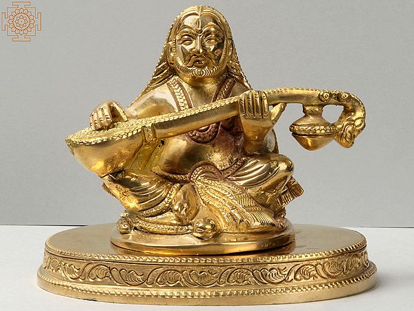 5" Small Guru Raghavendra Brass Statue