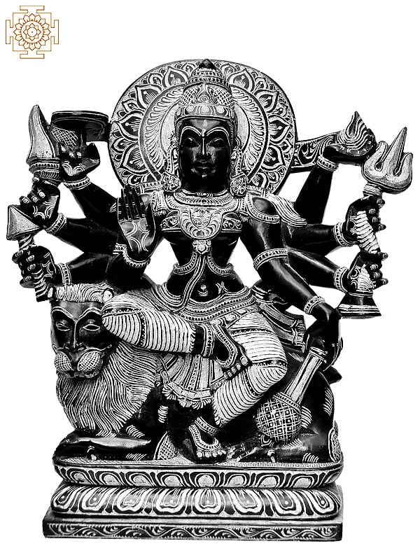 12'' Almighty Eight-Handed Durga | Stone Statue