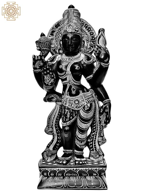 12'' Standing Ardhanarishvara (Shiva and Parvati) | Stone Statue