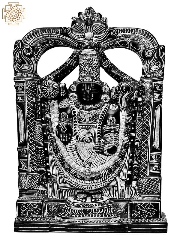 11'' Lord Tirupati Balaji (Venkateswara) With Arch | Stone Statue