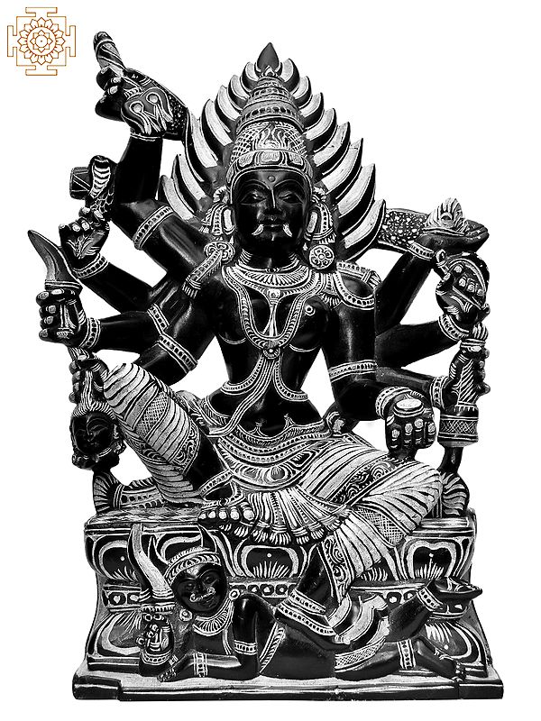 12'' Ferocious Goddess Kali | Stone Statue