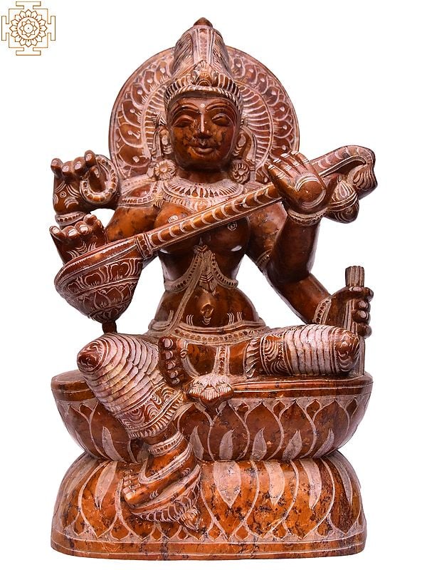 10" Sitting Goddess Saraswati