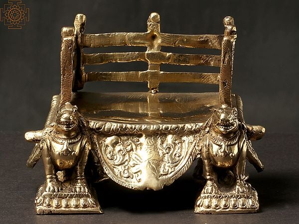 8'' Brass Royal Throne for Statues