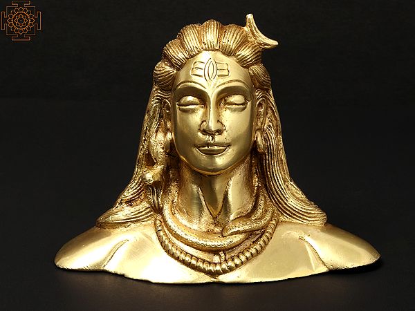 5'' Hindu God Adiyogi Shiva | Brass