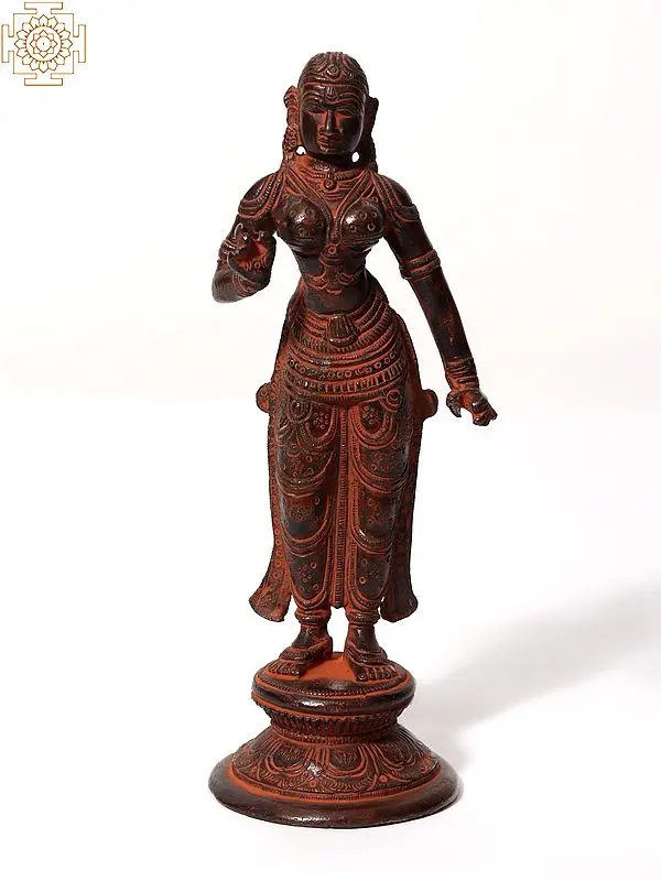 7" Apsara Brass Statue