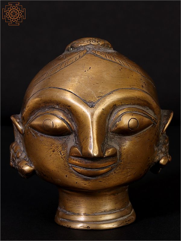 3" Small Gauri Head in Brass