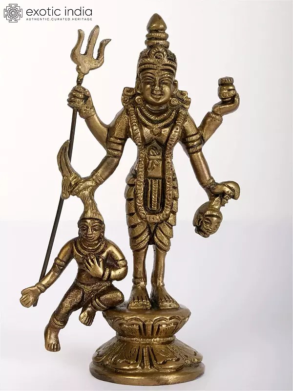 5" Small Goddess Kali Brass Statue