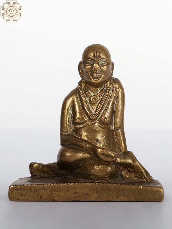 2" Bronze Small Figurine Swami Samarth Statue