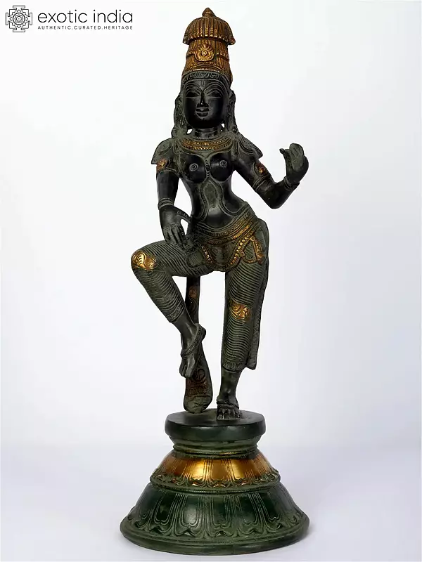 17" Dancing Apsara Brass Statue