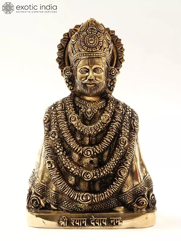 11" Khatu Shyam Ji Brass Statue