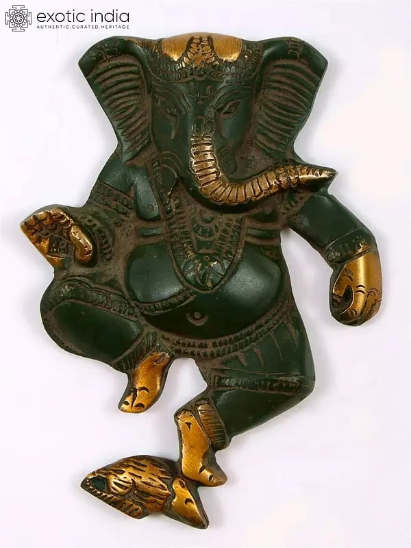 5" Small Wall Hanging Dancing Ganesha Idol