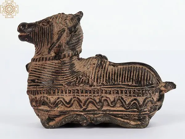 3" Tribal Nandi Statue in Brass