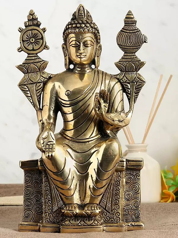10" Maitreya The Future Buddha | Brass Statue