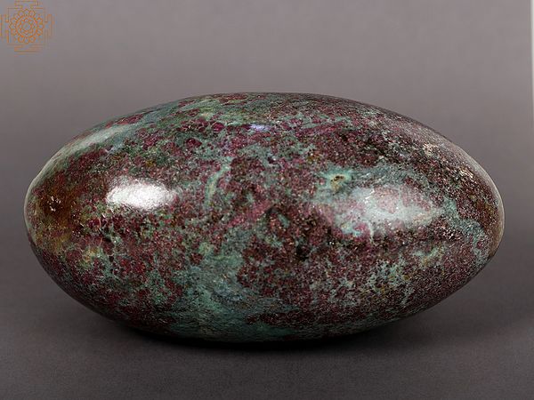 7" Small Natural Corundum Kyanite Ruby Lingam