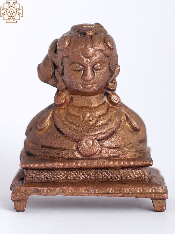 Small Goddess Lakshmi Bust | Copper Statue