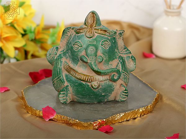 6" Stylise Ganesha | Brass Statue