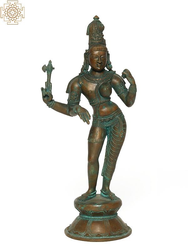12" Ardhanarishvara Statue in Bronze