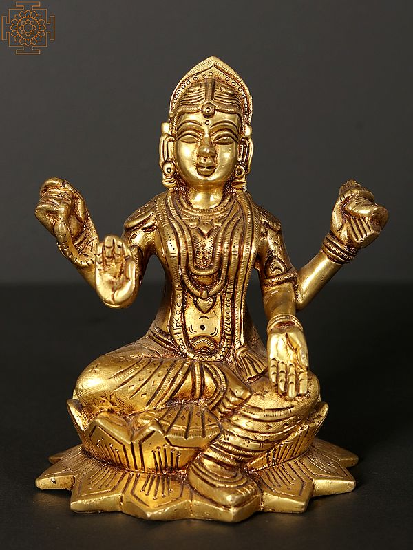 6" Goddess Balambika (Bala Tripurasundari) Brass Statue