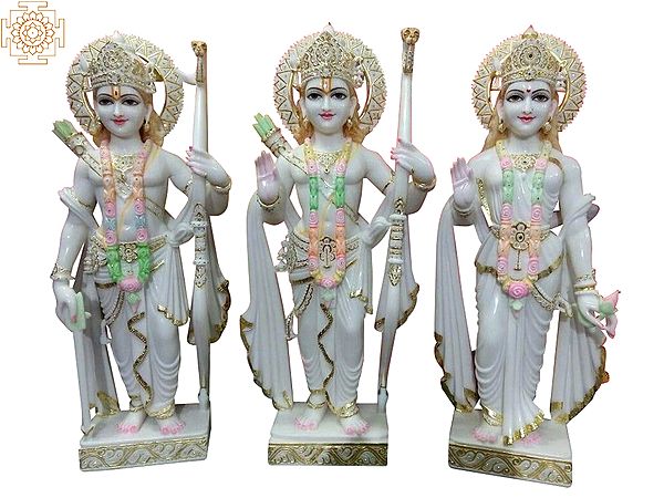 Blessing Ram Darbar In White Marble (Multiple Sizes)